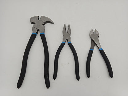 3-Piece Combination Pliers Set 7" 8" 10.5" Heavy Duty T1005