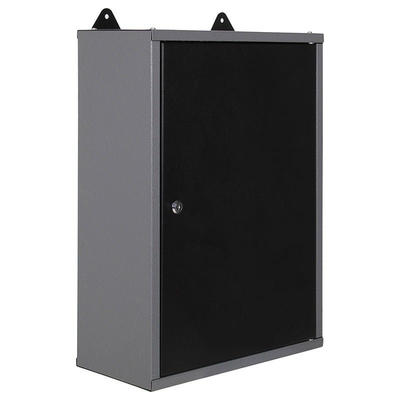 16.5" x 8" Wall Mounted Steel Storage Cabinet with Single Door, 23.6" Height Compact Garage Organizer TC001