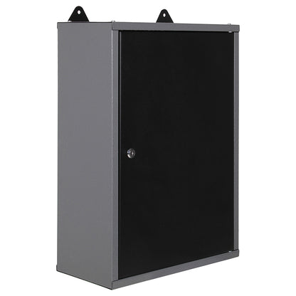 16.5" x 8" Wall Mounted Steel Storage Cabinet with Single Door, 23.6" Height Compact Garage Organizer TC001