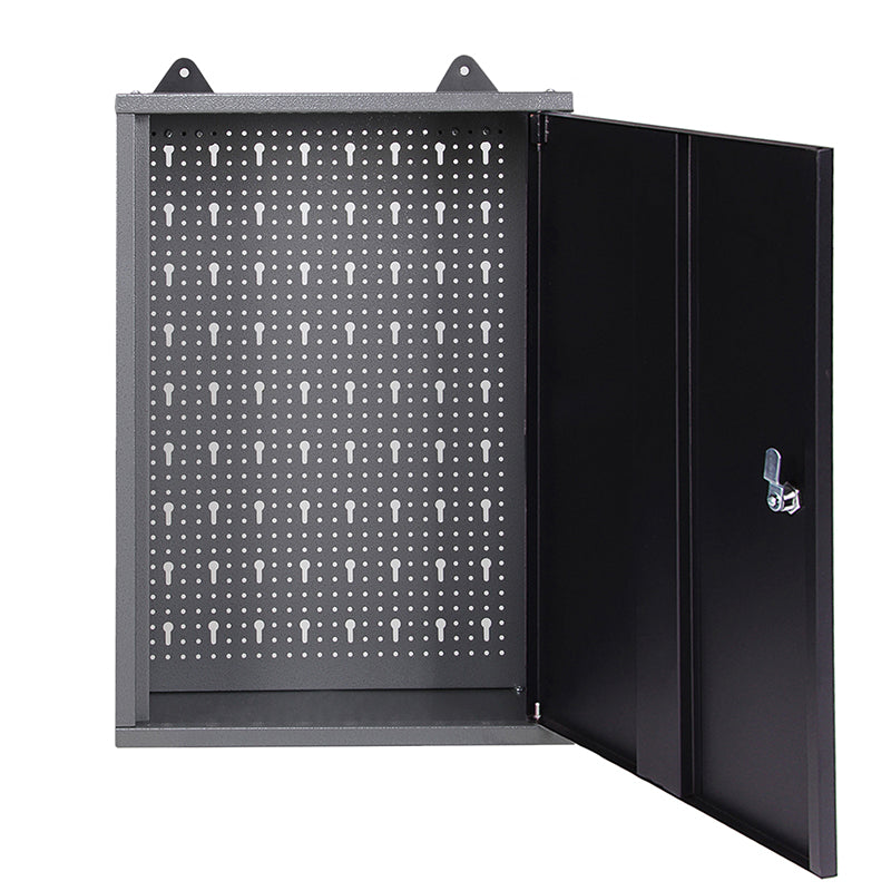 16.5" x 8" Wall Mounted Steel Storage Cabinet with Single Door, 23.6" Height Compact Garage Organizer TC001