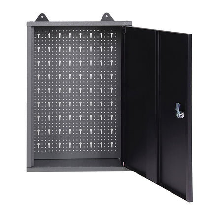 16.5" x 8" Wall Mounted Steel Storage Cabinet with Single Door, 23.6" Height Compact Garage Organizer TC001