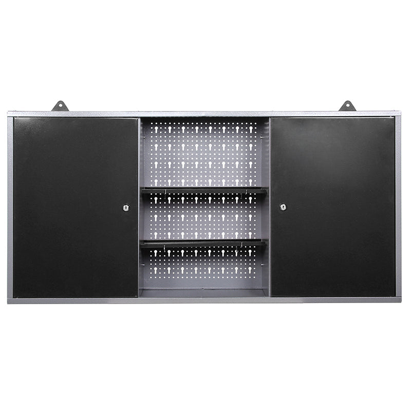47" x 8" Wall Mounted Steel Storage Cabinet with 3 Doors, 23.6" Height Heavy Duty Garage Organizer TC003