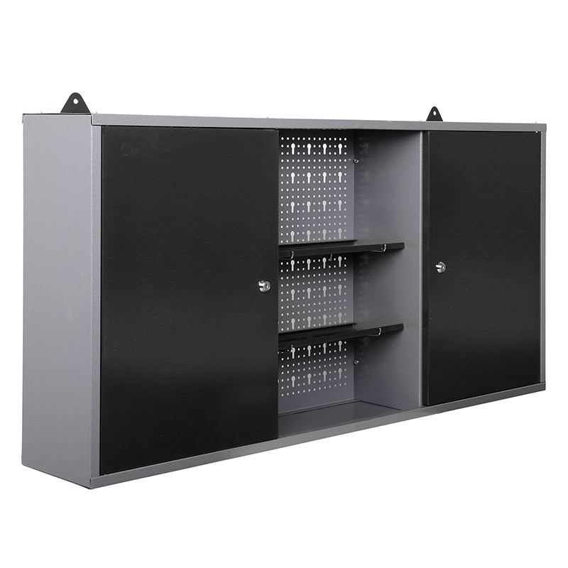 47" x 8" Wall Mounted Steel Storage Cabinet with 3 Doors, 23.6" Height Heavy Duty Garage Organizer TC003