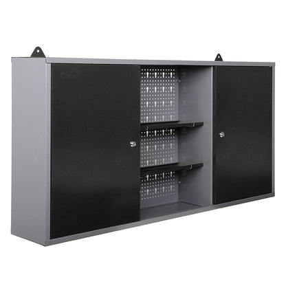 47" x 8" Wall Mounted Steel Storage Cabinet with 3 Doors, 23.6" Height Heavy Duty Garage Organizer TC003