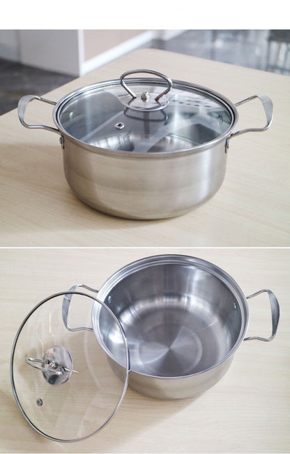 5-Piece Stainless Steel Non-Stick Cookware Set with Glass Lids TKHQ28