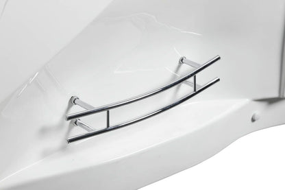 2-Person Whirlpool Massage Bathtub 70.9" with Heater, Water Jets, Air Bubble Nozzles, LED Light & Headrests TMB052