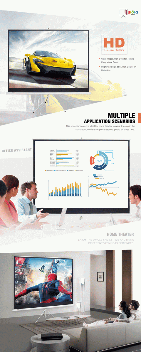 100 inch tripod pull-up projector screen with 16:9 aspect ratio
TS100 portable projector screen setup for outdoor use
Projector screen for classroom and business presentations
Matte white tripod screen with black masking borders
TS100 projection screen portable setup with stand