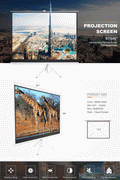 100 inch tripod pull-up projector screen with 16:9 aspect ratio
TS100 portable projector screen setup for outdoor use
Projector screen for classroom and business presentations
Matte white tripod screen with black masking borders
TS100 projection screen portable setup with stand