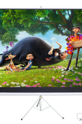100 inch tripod pull-up projector screen with 16:9 aspect ratio
TS100 portable projector screen setup for outdoor use
Projector screen for classroom and business presentations
Matte white tripod screen with black masking borders
TS100 projection screen portable setup with stand