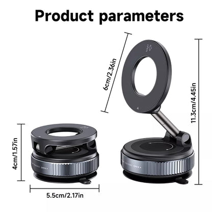 360° Vacuum Magnetic Phone Holder with Rotary Lock Suction Cup LGUH021