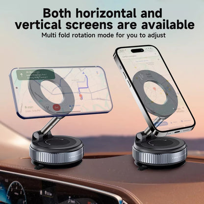 360° Vacuum Magnetic Phone Holder with Rotary Lock Suction Cup LGUH021