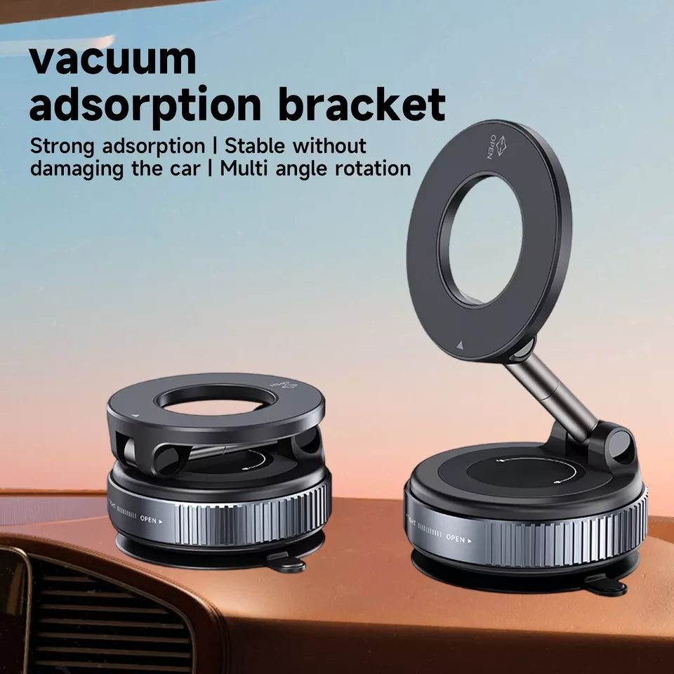 360° Vacuum Magnetic Phone Holder with Rotary Lock Suction Cup LGUH021