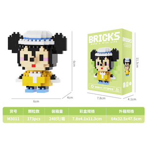 Mini Character Building Blocks Toy Set – Disney, Mario, Pokémon &amp; Cartoon Figures W2601