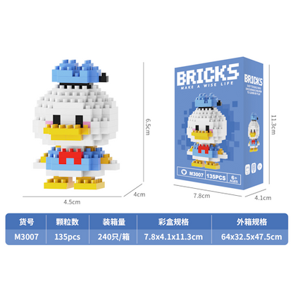 Mini Character Building Blocks Toy Set – Disney, Mario, Pokémon &amp; Cartoon Figures W2601