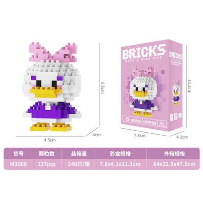 Mini Character Building Blocks Toy Set – Disney, Mario, Pokémon &amp; Cartoon Figures W2601