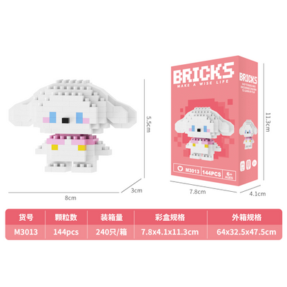 Mini Character Building Blocks Toy Set – Disney, Mario, Pokémon &amp; Cartoon Figures W2601