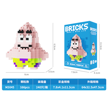 Mini Character Building Blocks Toy Set – Disney, Mario, Pokémon &amp; Cartoon Figures W2601