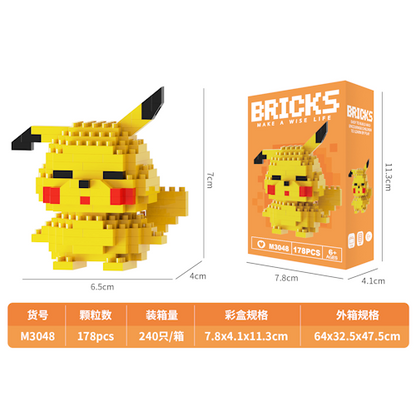 Mini Character Building Blocks Toy Set – Disney, Mario, Pokémon &amp; Cartoon Figures W2601