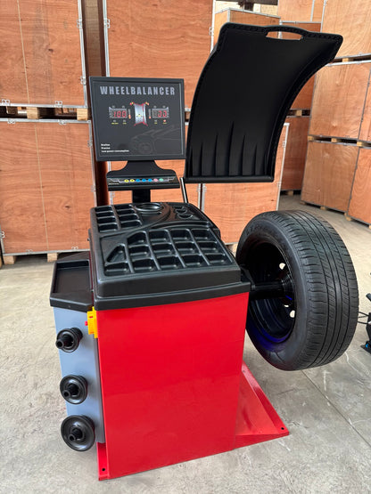 Wheel Balancer with Laser Positioning, 10"–24" Rim Capacity, Digital Display & 65 kg Wheel Capacity WB93