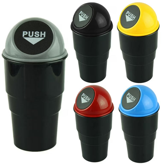 Mini Auto Car Trash Can Garbage Bin Cup Holder Mount Black 418TBL