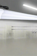 LED tube work light with plug-and-play chain
Linkable LED garage light mounted on ceiling
White 40W LED tube with pull chain switch
Shop light showing 200 LED panel
Multiple 40W LED fixtures installed in workshop