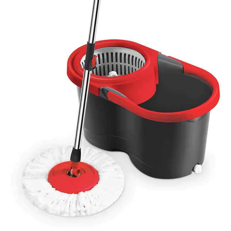 Spin Mop Bucket Set with 2 Mop Heads Hands-Free Floor Cleaning System YYMOP23