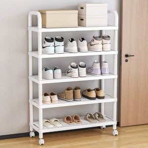 5-Tier Shoe Rack Without Wheels Slim Entryway Organizer 20.3" x 8.1" x 31.9" YYSH22