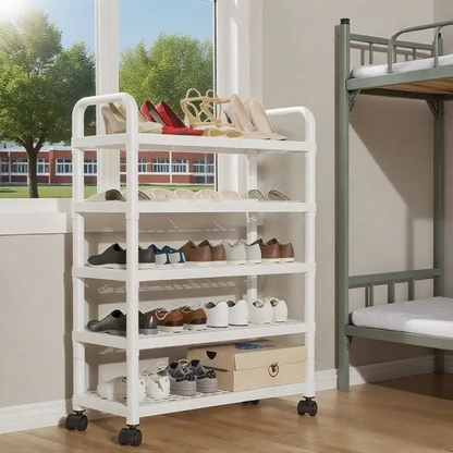 5-Tier Shoe Rack Without Wheels Slim Entryway Organizer 20.3" x 8.1" x 31.9" YYSH22