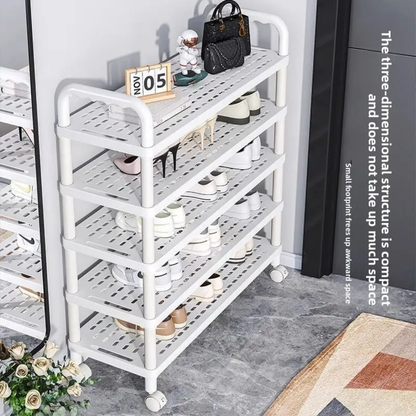 5-Tier Shoe Rack Without Wheels Slim Entryway Organizer 20.3" x 8.1" x 31.9" YYSH22