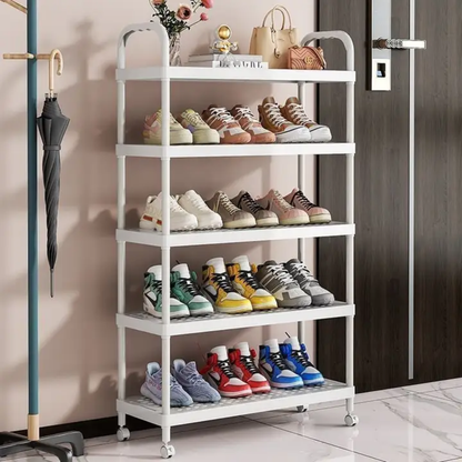 5-Tier Shoe Rack Without Wheels Slim Entryway Organizer 20.3" x 8.1" x 31.9" YYSH22