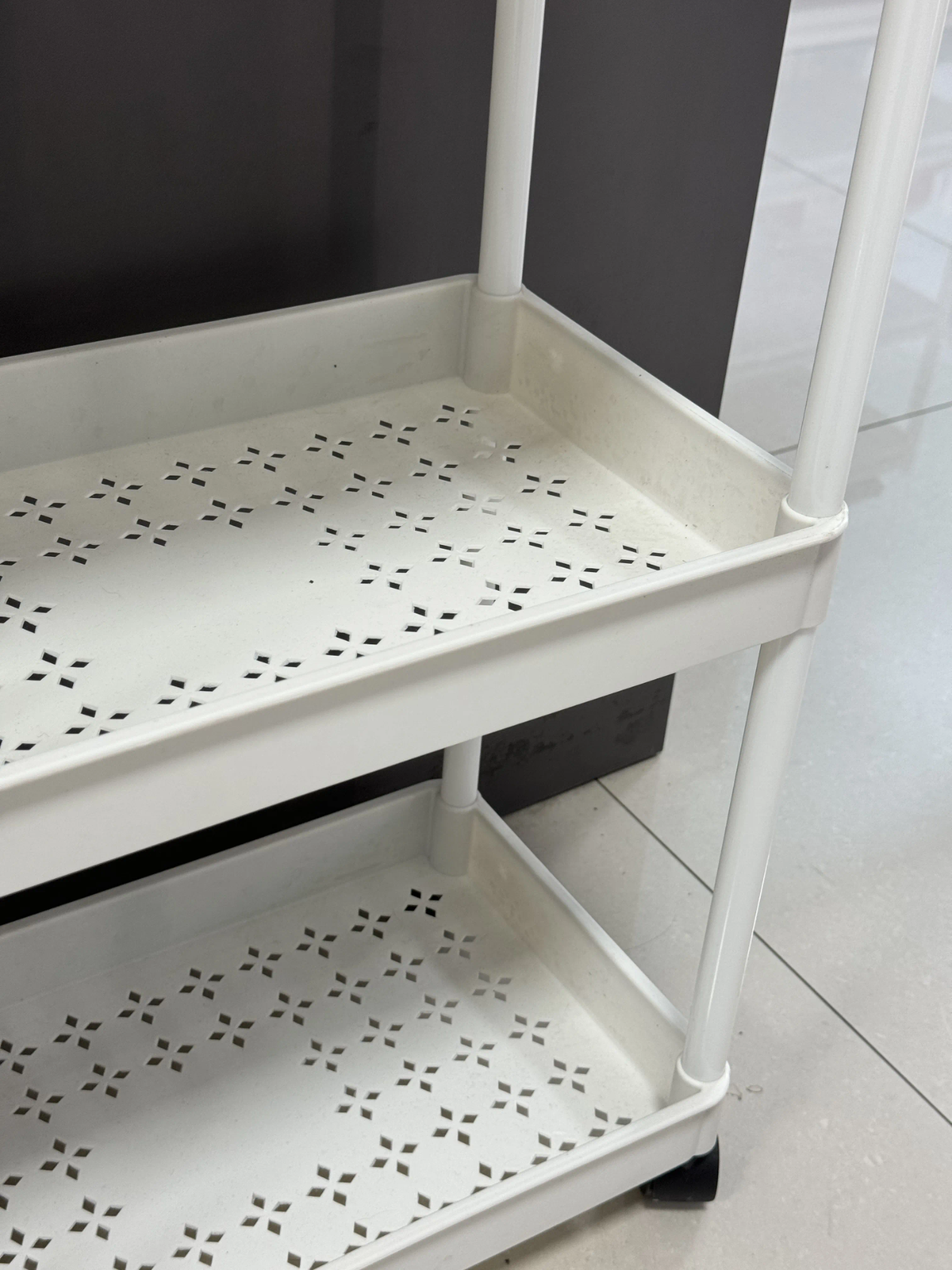3-Tier Storage Rack Upgraded Slim Organizer Shelf 15" x 11" x 27.6" YYSR12
