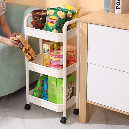 3-Tier Storage Rack Upgraded Slim Organizer Shelf 15" x 11" x 27.6" YYSR12