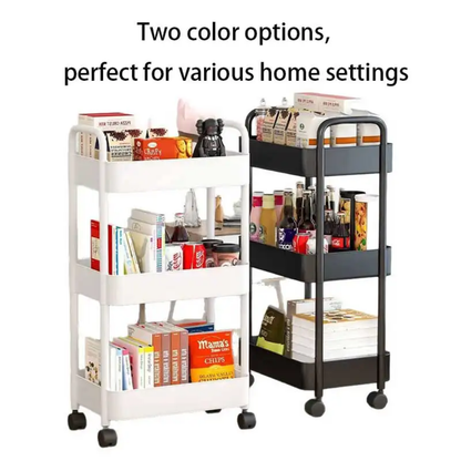 3-Tier Storage Rack Upgraded Slim Organizer Shelf 15" x 11" x 27.6" YYSR12