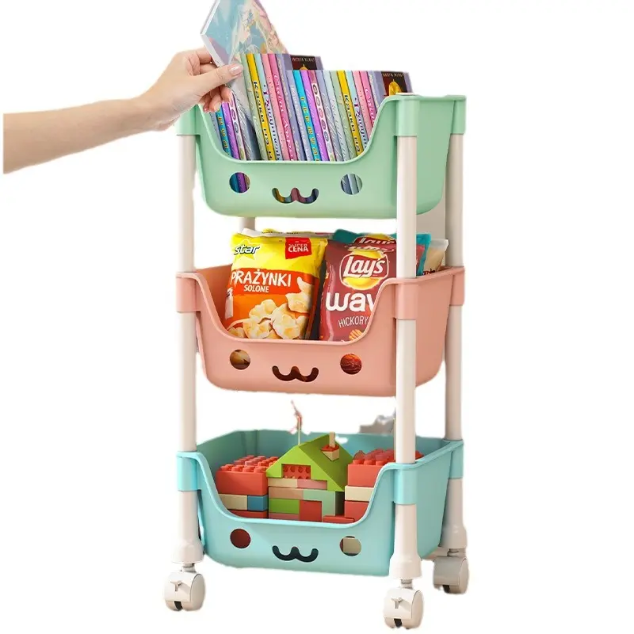 3-Tier Slim Storage Rack Organizer Shelf 12.2" x 8.3" x 27.6" YYSR13
