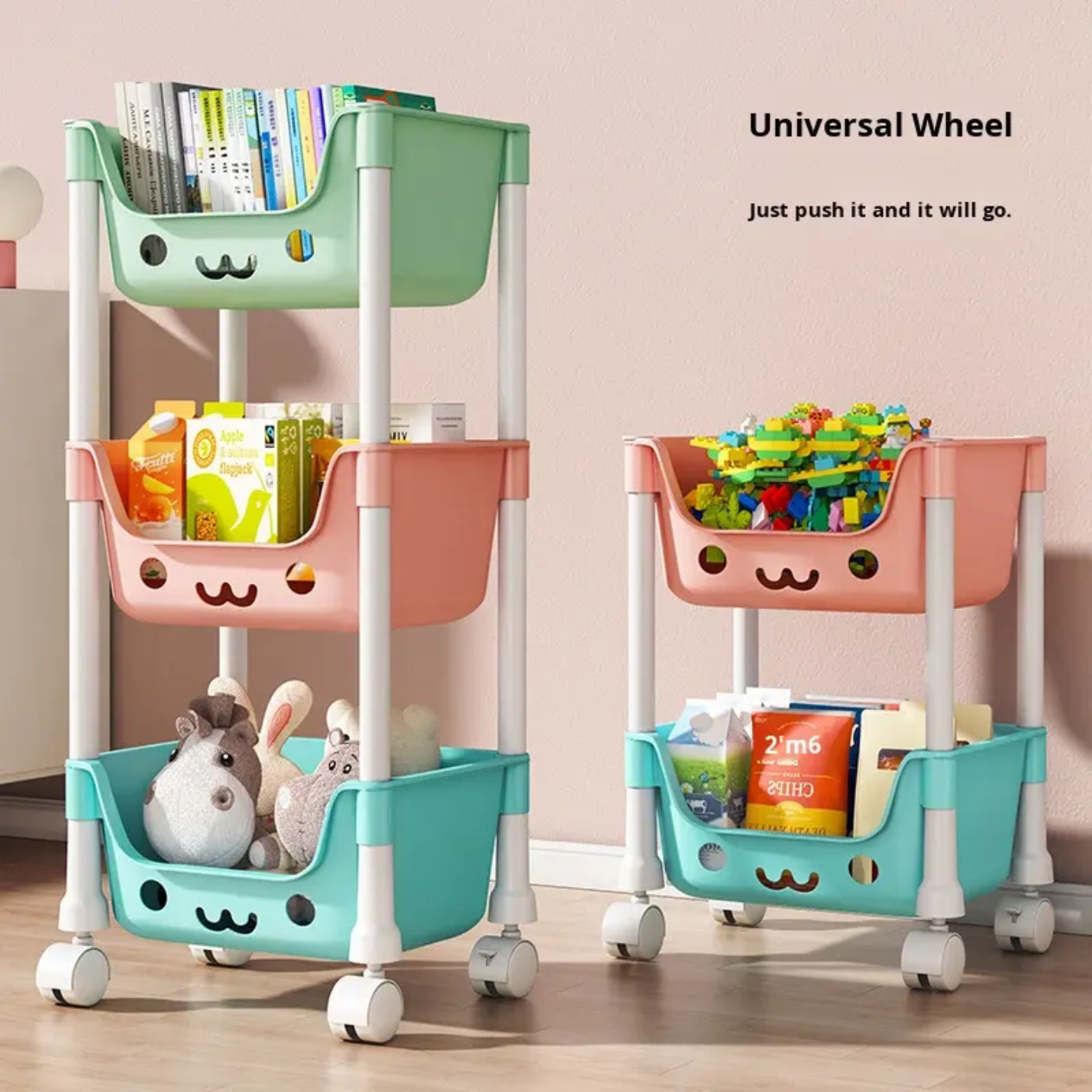 3-Tier Slim Storage Rack Organizer Shelf 12.2" x 8.3" x 27.6" YYSR13