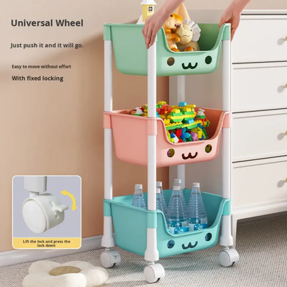 3-Tier Slim Storage Rack Organizer Shelf 12.2" x 8.3" x 27.6" YYSR13