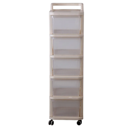 Drawer Storage Rack Organizer 3-Tier & 5-Tier Slim Storage Shelf YYDRWR