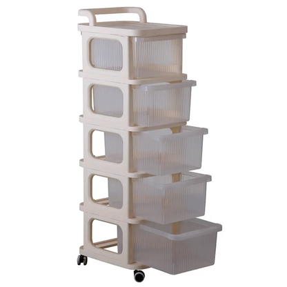 Drawer Storage Rack Organizer 3-Tier & 5-Tier Slim Storage Shelf YYDRWR