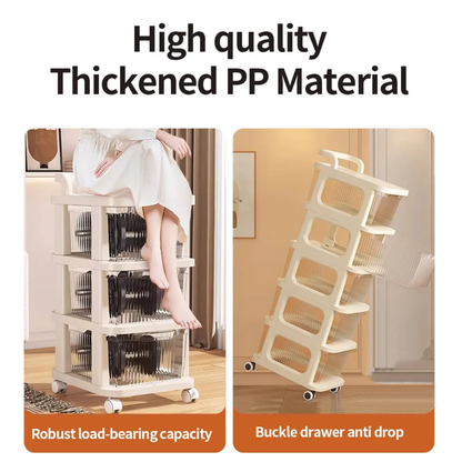 Drawer Storage Rack Organizer 3-Tier & 5-Tier Slim Storage Shelf YYDRWR