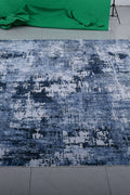 Abstract Area Rugs – 10x12 & 10x14 FT Soft Cashmere Feel, Non - Slip Polyester Living Room Rugs - with LGW1012 – Blue/Gray/White – 10ft x 12ft (300 x 360 cm) | Sold by Uncle Wiener's Wholesale