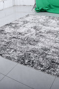 Abstract Area Rugs – 10x12 & 10x14 FT Soft Cashmere Feel, Non - Slip Polyester Living Room Rugs - with HGW1012 – Black/Gray/White – 10ft x 12ft (300 x 360 cm) | Sold by Uncle Wiener's Wholesale