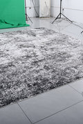 Abstract Area Rugs – 10x12 & 10x14 FT Soft Cashmere Feel, Non - Slip Polyester Living Room Rugs - with HGW1012 – Black/Gray/White – 10ft x 12ft (300 x 360 cm) | Sold by Uncle Wiener's Wholesale