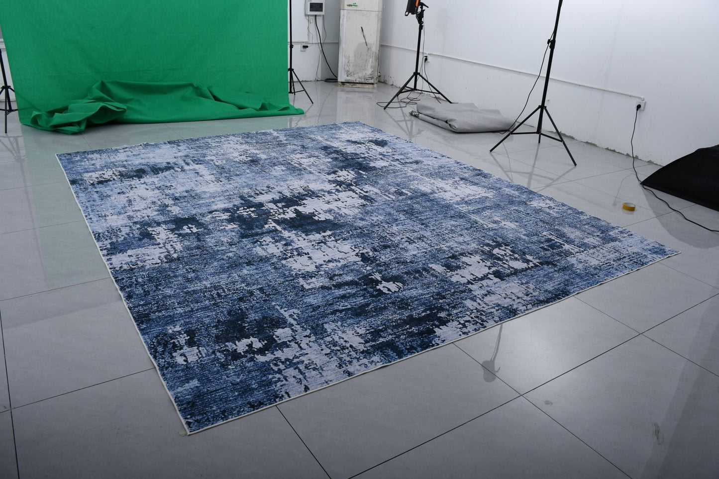 Abstract Area Rugs – 10x12 & 10x14 FT Soft Cashmere Feel, Non - Slip Polyester Living Room Rugs - with HGW1012 – Black/Gray/White – 10ft x 12ft (300 x 360 cm) | Sold by Uncle Wiener's Wholesale