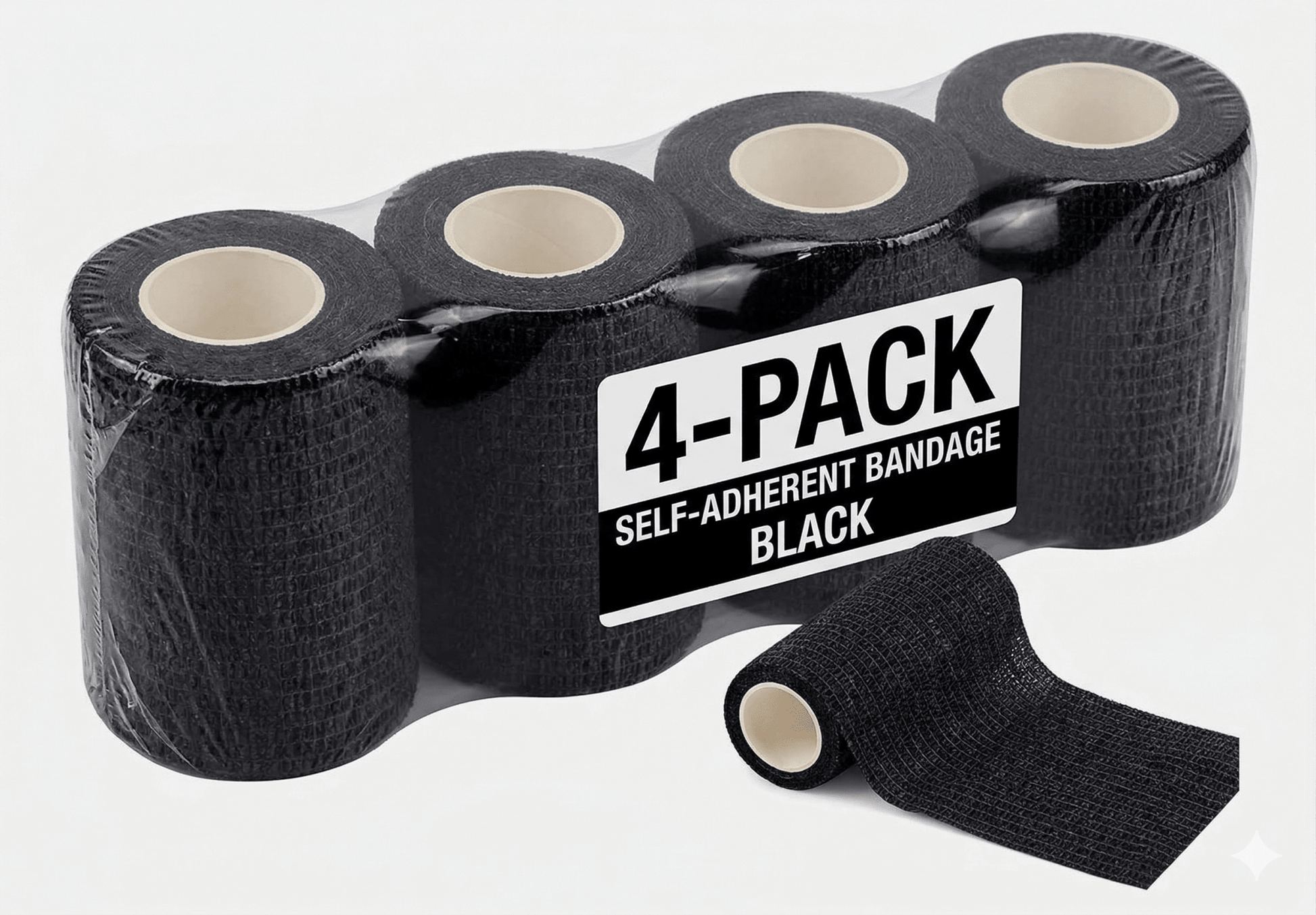Adhesive Tape 2" x 15 FT – Cohesive Bandage Grip &amp; Athletic Wrap, 4 Pack LXPT102B - with | Sold by Uncle Wiener's Wholesale