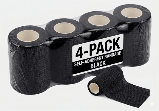 Adhesive Tape 2" x 15 FT – Cohesive Bandage Grip &amp; Athletic Wrap, 4 Pack LXPT102B - with | Sold by Uncle Wiener's Wholesale