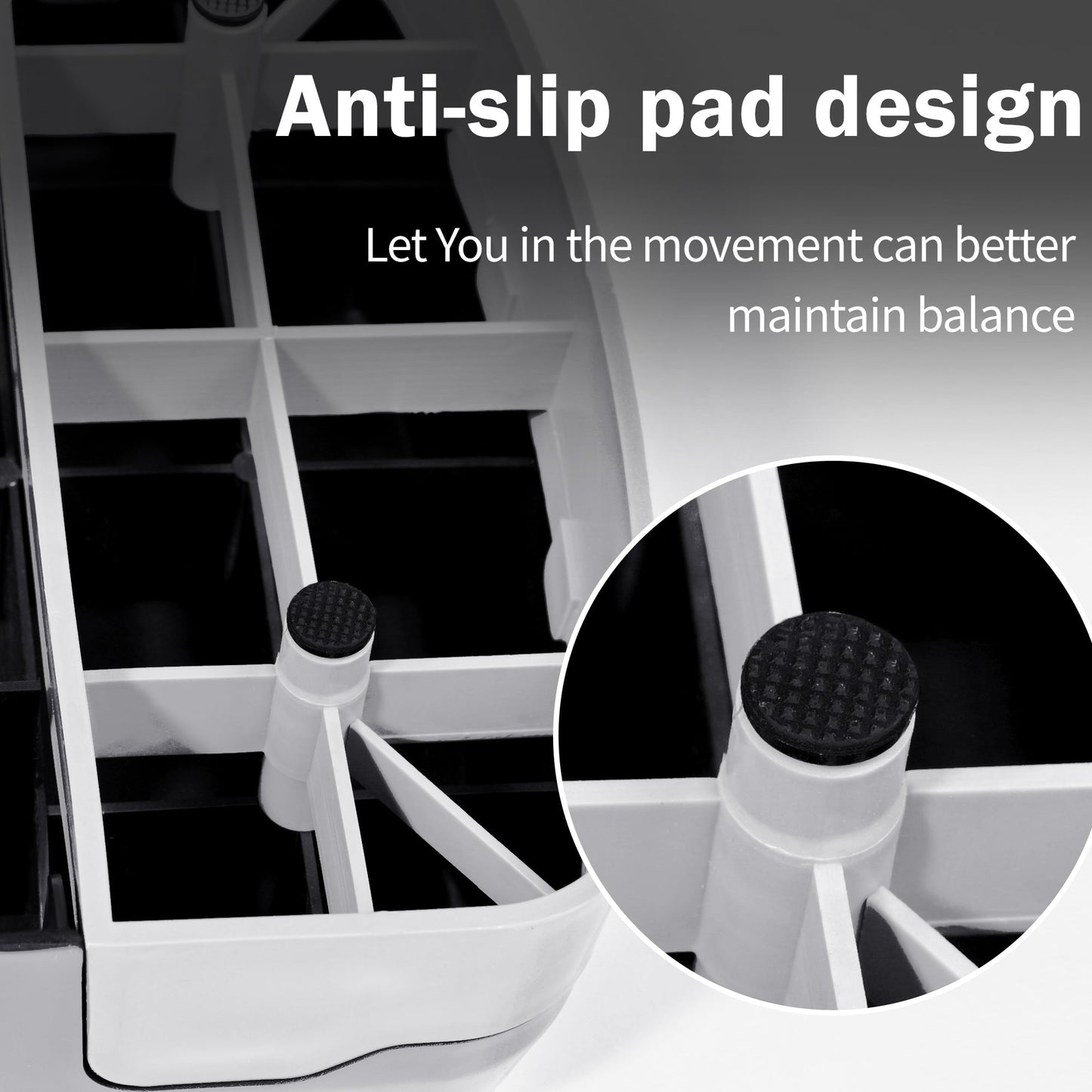 Adjustable Aerobic Step Platform with 4 to 6 Inch Height Levels Slip Resistant Surface Lightweight ABS AMEY68 - with | Sold by Uncle Wiener's Wholesale