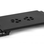 Adjustable Aluminum Laptop Table with Cooling Fans, 360° Rotating Portable Laptop Desk Stand – 720168 - with | Sold by Uncle Wiener's Wholesale
