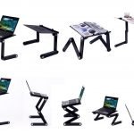 Adjustable Aluminum Laptop Table with Cooling Fans, 360° Rotating Portable Laptop Desk Stand – 720168 - with | Sold by Uncle Wiener's Wholesale