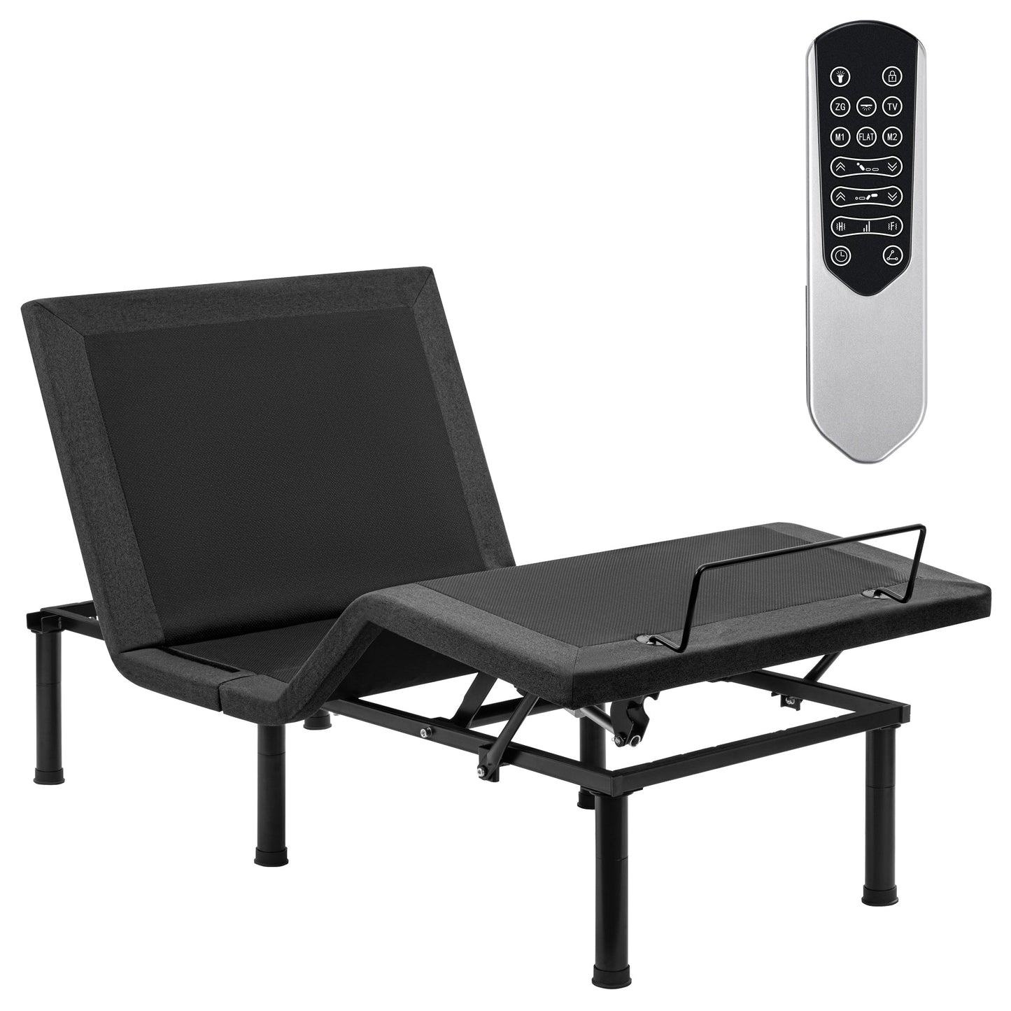 Adjustable Bed Frame with Massage & Remote – USB, LED Light, Twin to King Sizes - with Twin Size | Sold by Uncle Wiener's Wholesale