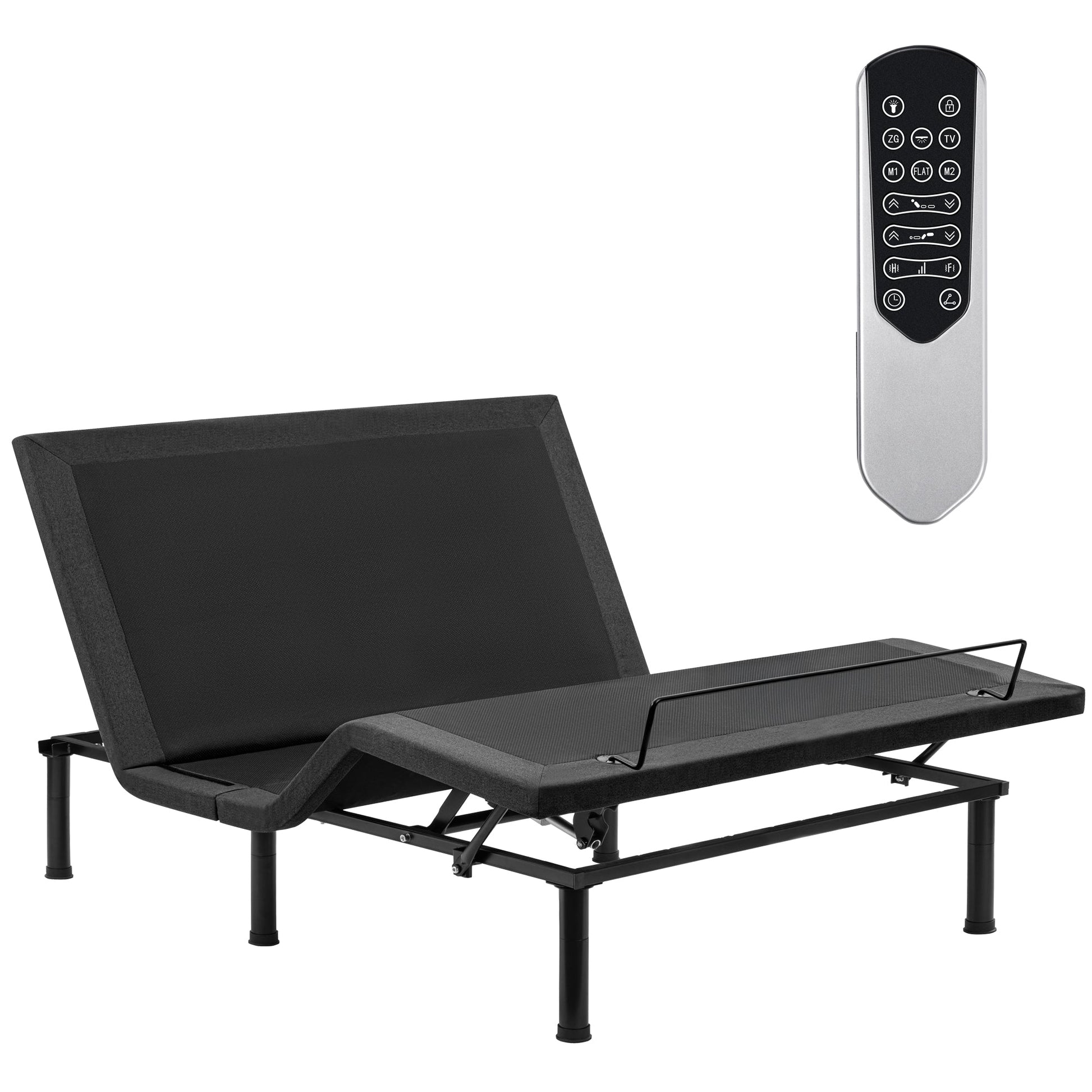 Adjustable Bed Frame with Massage & Remote – USB, LED Light, Twin to King Sizes - with King Size | Sold by Uncle Wiener's Wholesale